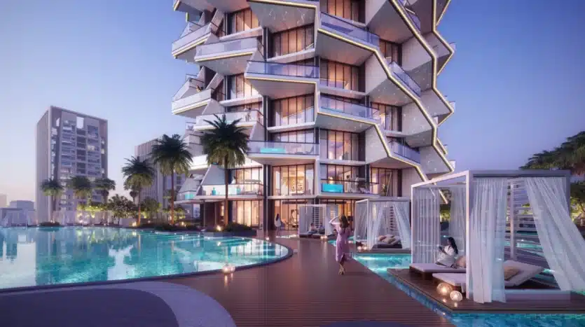 piscine résidentielle, Projet immobilier royale binghatti à dubai